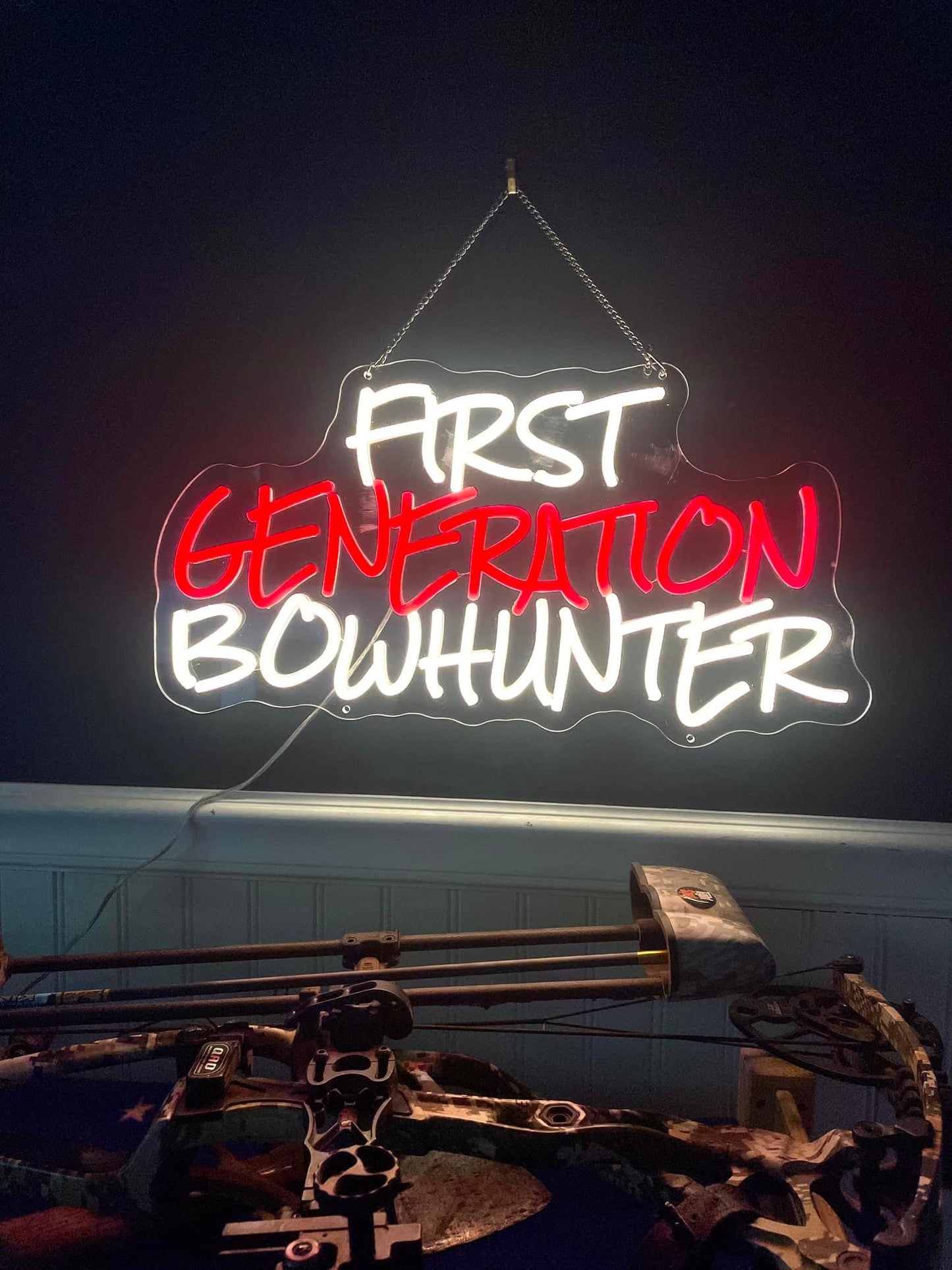 First Generation Bowhunter Neon Sign