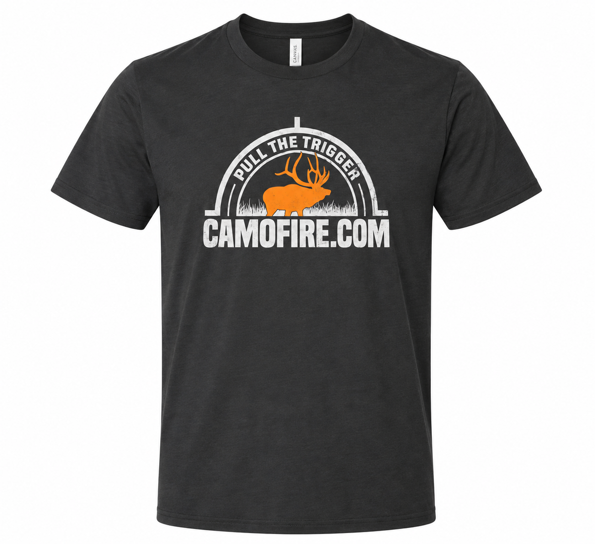 camofire black tee shirt