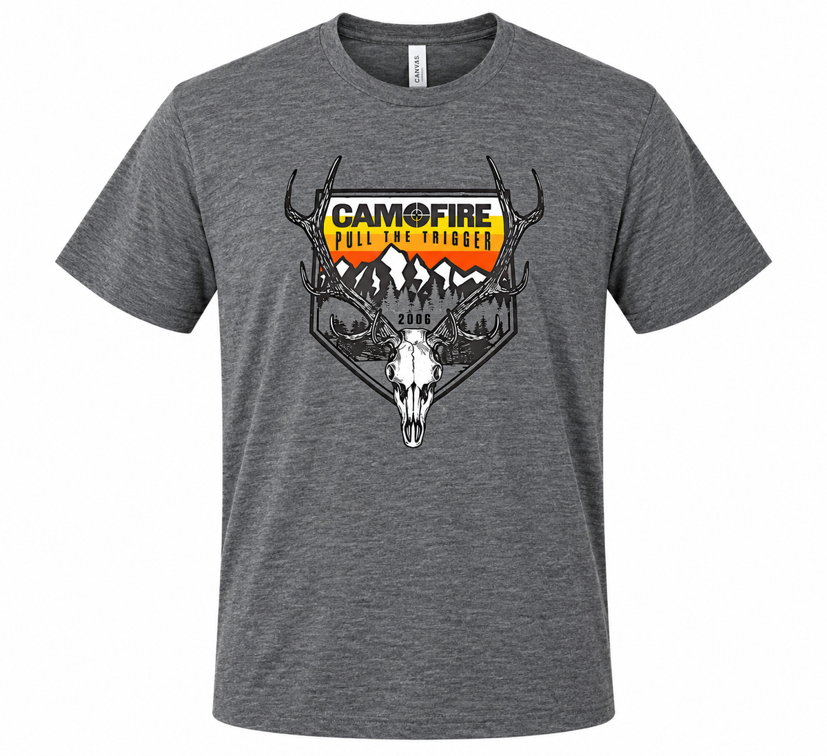 camofire gray tee shirt