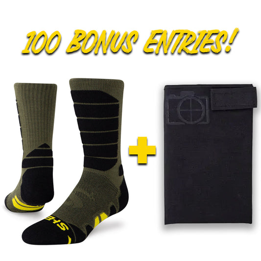 Merino Wool Performance Sock & Bino Visor Bundle
