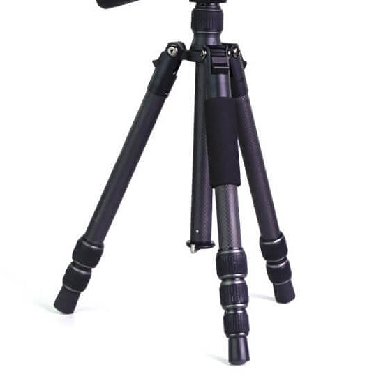 Telescope with tripod on a white background, spotting scope not included