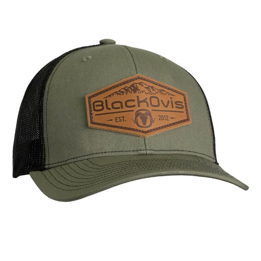 BlackOvis Drop Point Leather Patch Hat